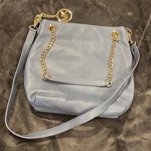 Michael Kors summer blue chain link crossbody - NWOT